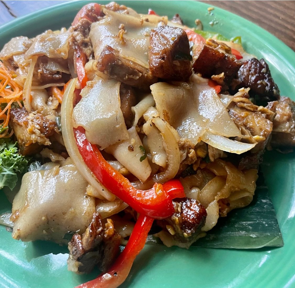 Pad Kee Maow Moo Krob.