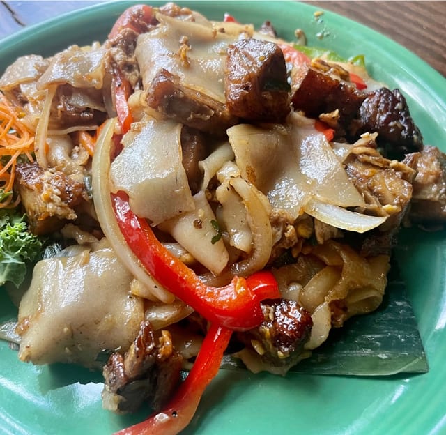 Pad Kee Maow Moo Krob.