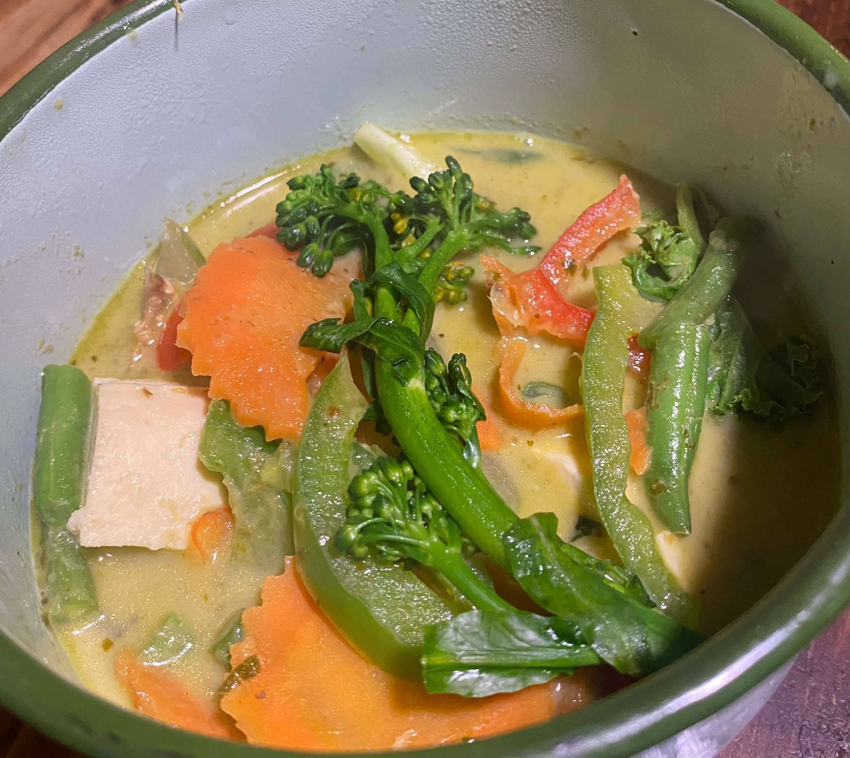 Vegetarian Super Power Green Curry.