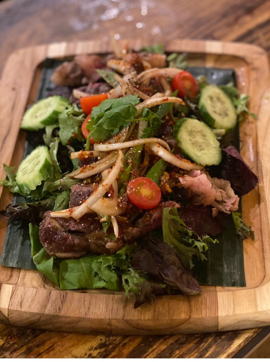 Yum Rib Eye Steak Jaew Makham.